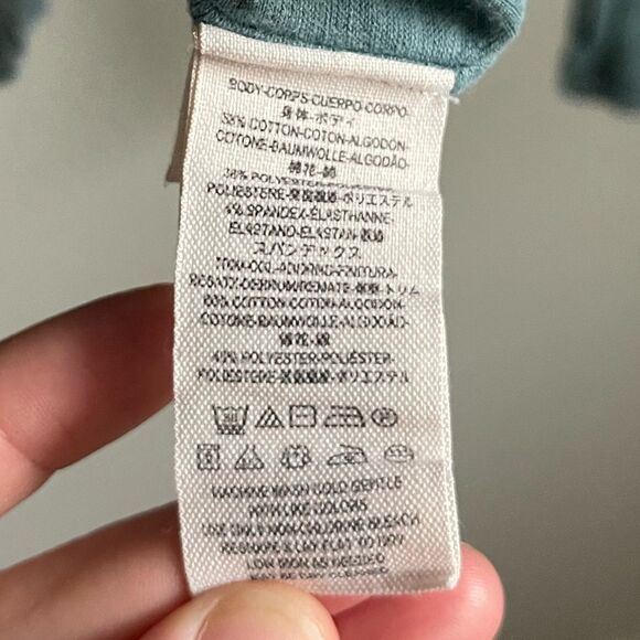 Free People In The Mix Ribbed Henley Top in Ocean Blue - Picture 10 of 12